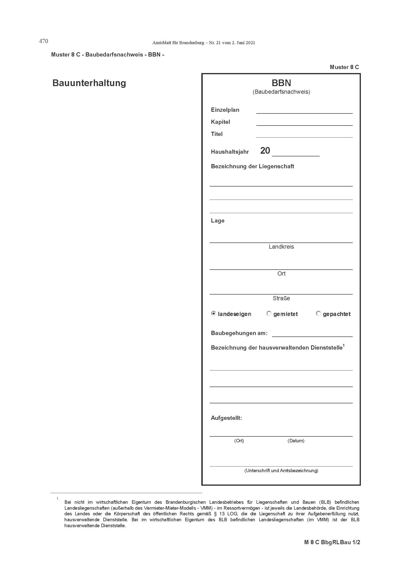 Formular Bauunterhaltung_Muster 8 C